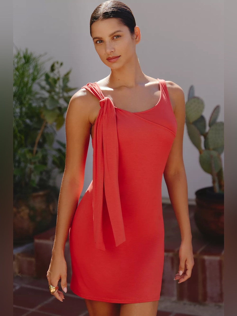 NWT Anthropologie Celandine Ruched Slinky Mini Dress